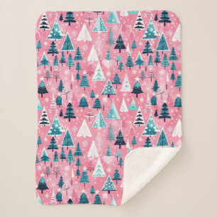 Pink Christmases Sherpa Blanket