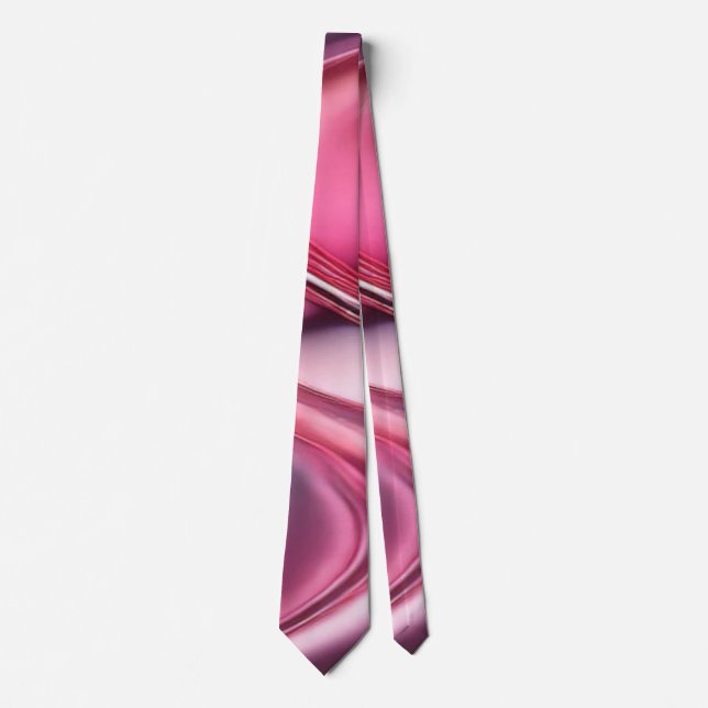 pink chrome purple flowing waves tie (Front)