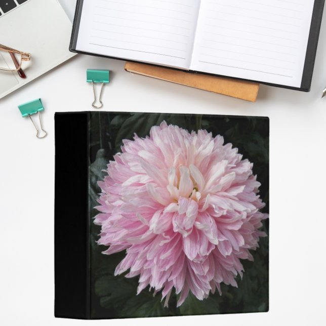 Pink Chrysanthemum Flower Floral Binder (In Situ Office)
