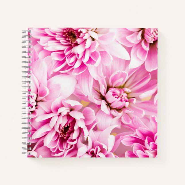 Pink Chrysanthemum Flower  Notebook (Front)