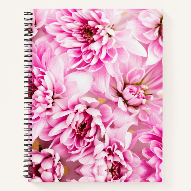 Pink Chrysanthemum Flower  Notebook (Front)