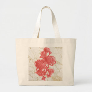 Pink Chrysanthemum Large Tote Bag