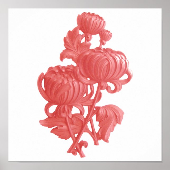 Pink Chrysanthemum Poster (Front)