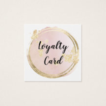 pink circle design loyalty card