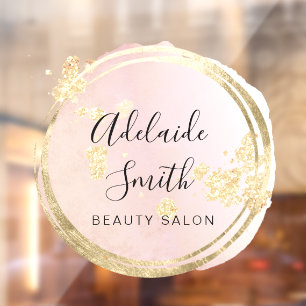 pink circle design  window cling