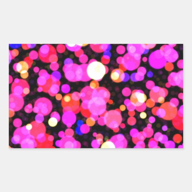Pink Circles Dot Pattern Sticker (Front)