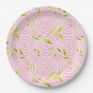 Pink Circles Paper Plate