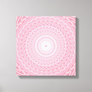 Pink circles pattern canvas print