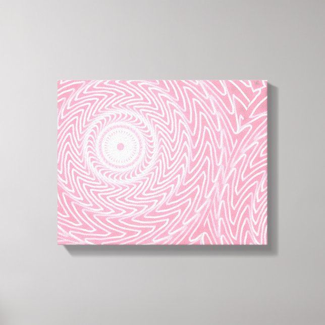 Pink circles pattern canvas print (Front)