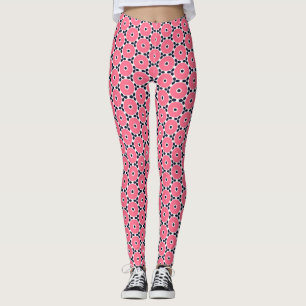 Pink Circles Pattern Leggings