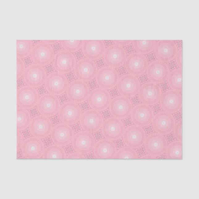 Pink circles pattern tissue paper (Front)