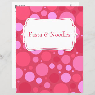 Pink Circular Pattern Recipe Category/Index