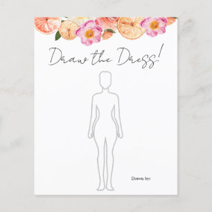 Pink Citrus Draw the Dress Bridal Shower Game