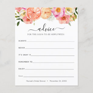 Pink Citrus Flowers Advice for the Newlyweds