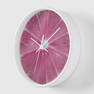 Pink citrus fruit clock