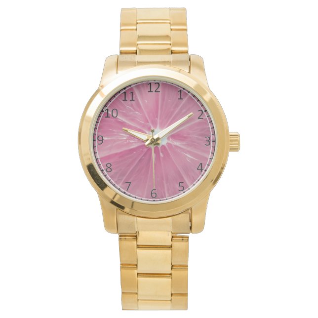 Pink citrus fruit watch (Front)