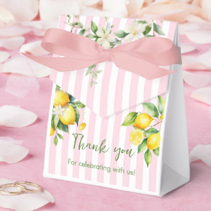 Pink Citrus Lemon Baby Shower Thank you Favour Box