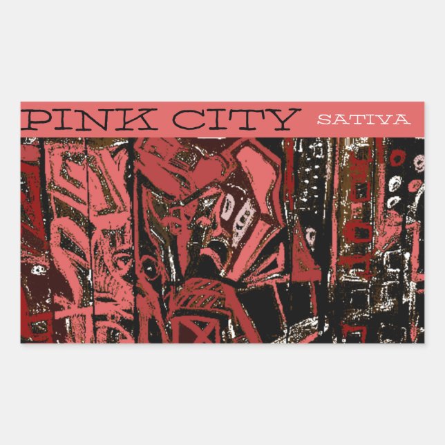 PINK CITY SATIVA STICKER (Front)