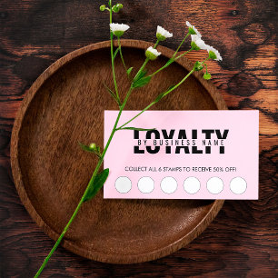 Pink Classic Beauty Spa Script Loyalty Card