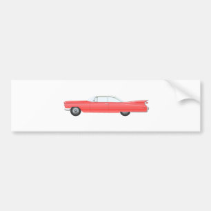 Pink Classic Car Bumper Sticker