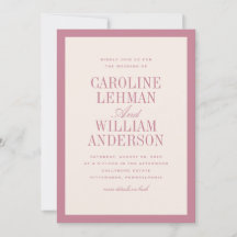 Pink Classic Elegant Wedding 