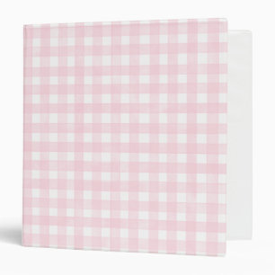 Pink Classic Gingham Binder
