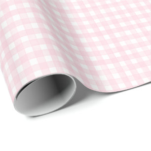 Pink Classic Gingham Wrapping Paper