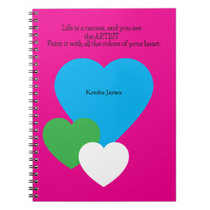 Pink Classic Notebook w/ Hearts