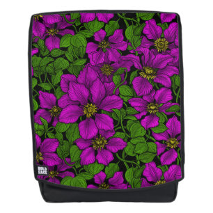 Pink Clematis vine Backpack