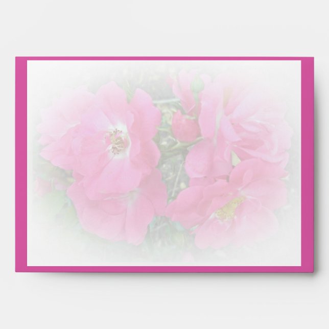 Pink Climbing Rose Envelope (Front)