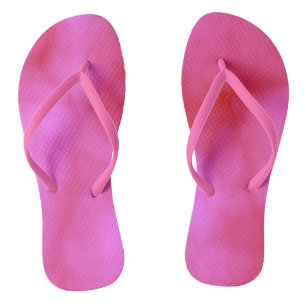 Pink Cloud Abstract Flip Flops