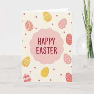 Pink Cloud Easter Wishes Card
