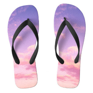 Pink cloud flip flops