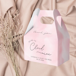 Pink Cloud Nine Baby Shower  Favor Box