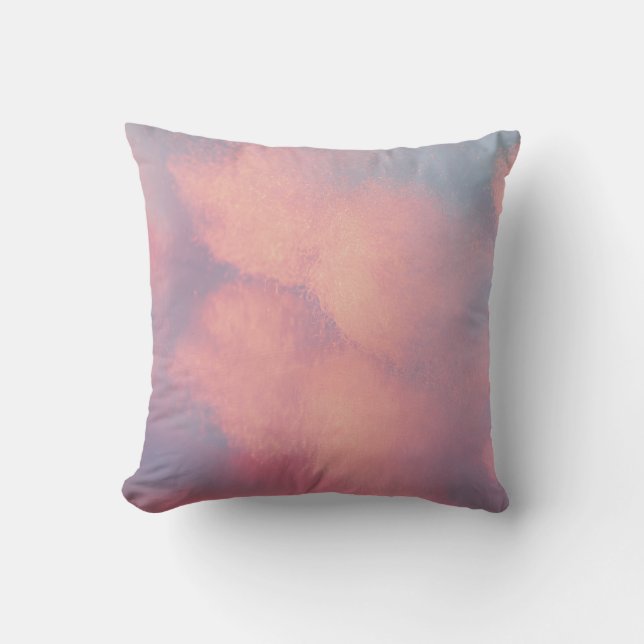 Pink cloud throw pillow (Front)