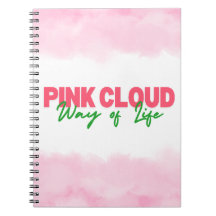 Pink Cloud Way of Life Journal Notebook Sober Life