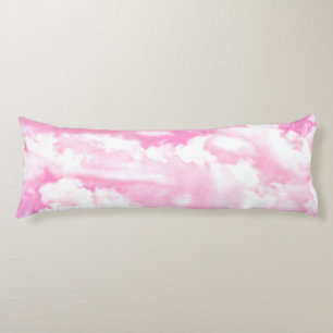 Pink Clouds Decor ready to customize Body Pillow