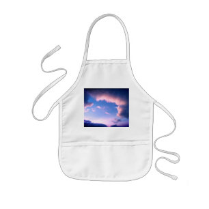 Pink clouds kids apron