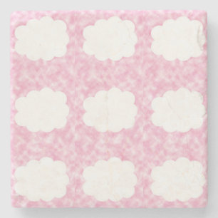 Pink Clouds Marble Coasters