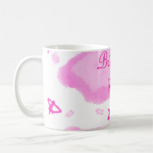  pink clouds pastel stars bridesmaid girly modern  coffee mug
