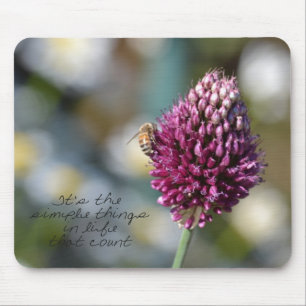 Pink Clover Mouse Pad