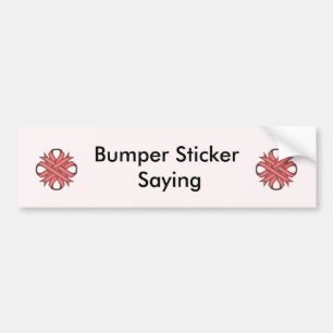 Pink Clover Ribbon by Kenneth Yoncich Bumper Sticker