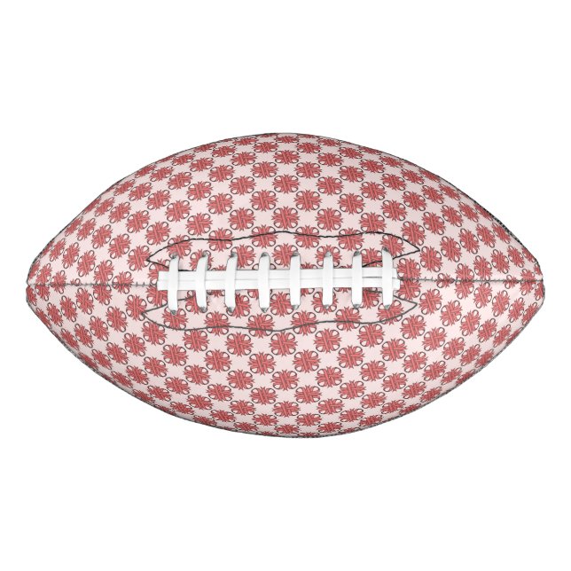 Pink Clover Ribbon by Kenneth Yoncich Football (Front)
