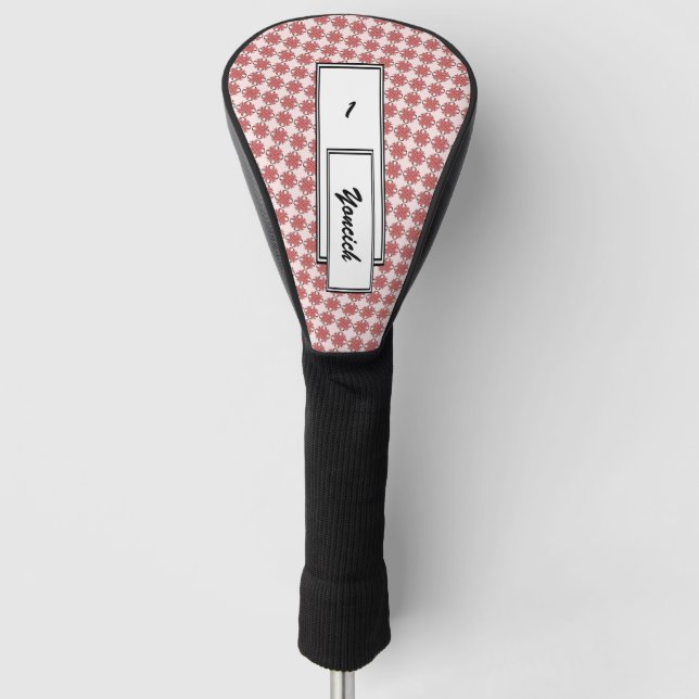 Pink Clover Ribbon by Kenneth Yoncich Golf Head Cover (Front)