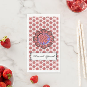 Pink Clover Ribbon by Kenneth Yoncich Napkin