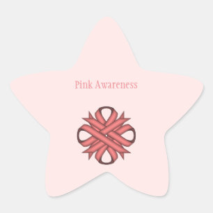 Pink Clover Ribbon by Kenneth Yoncich Star Sticker