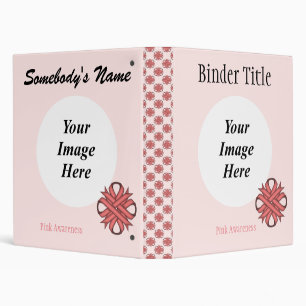 Pink Clover Ribbon Template by Kenneth Yoncich Binder