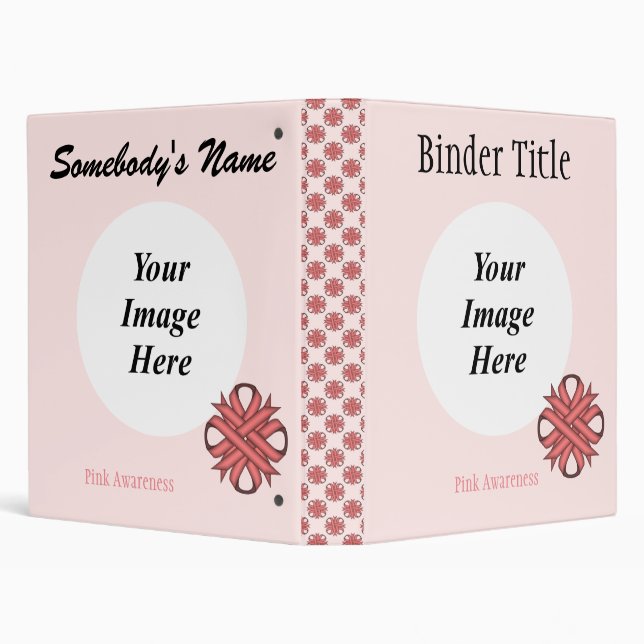 Pink Clover Ribbon Template by Kenneth Yoncich Binder (Background)