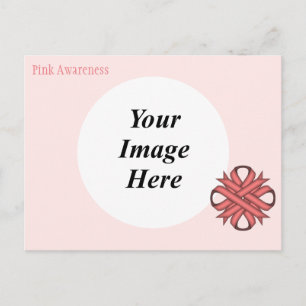Pink Clover Ribbon Template by Kenneth Yoncich Postcard