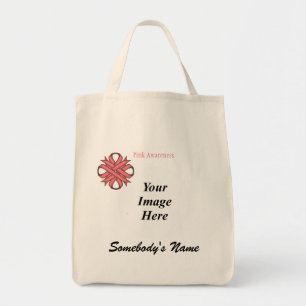 Pink Clover Ribbon Template by Kenneth Yoncich Tote Bag